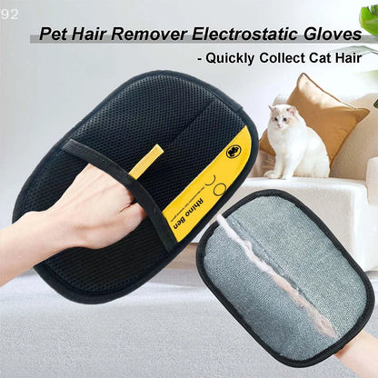 2025 Modern Electrostatic Pet Hair Removal Gloves – Grooming & Fur Cleaning Tool for Cats & Dogs.