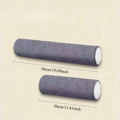 Self-Adhesive Cat Scratching Post – Wall-Mounted Space-Saving Scratch Board Cylinder, Wear-Resistant Cat Furniture for Indoor Use.