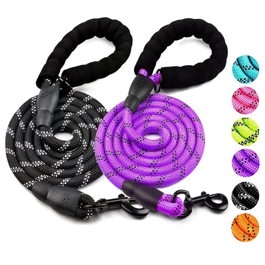 Strong Reflective Dog Leash – Durable Pull & Training Lead for Small, Medium & Large Dogs, Including Golden Retrievers.