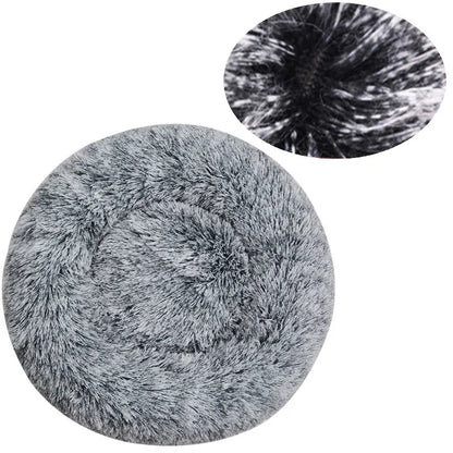 Round Plush Dog Bed – Winter Warm Washable Basket-Style Pet Bed for Small, Medium & Large Dogs & Cats, Soft Sofa-Style Sleeping Cushion.