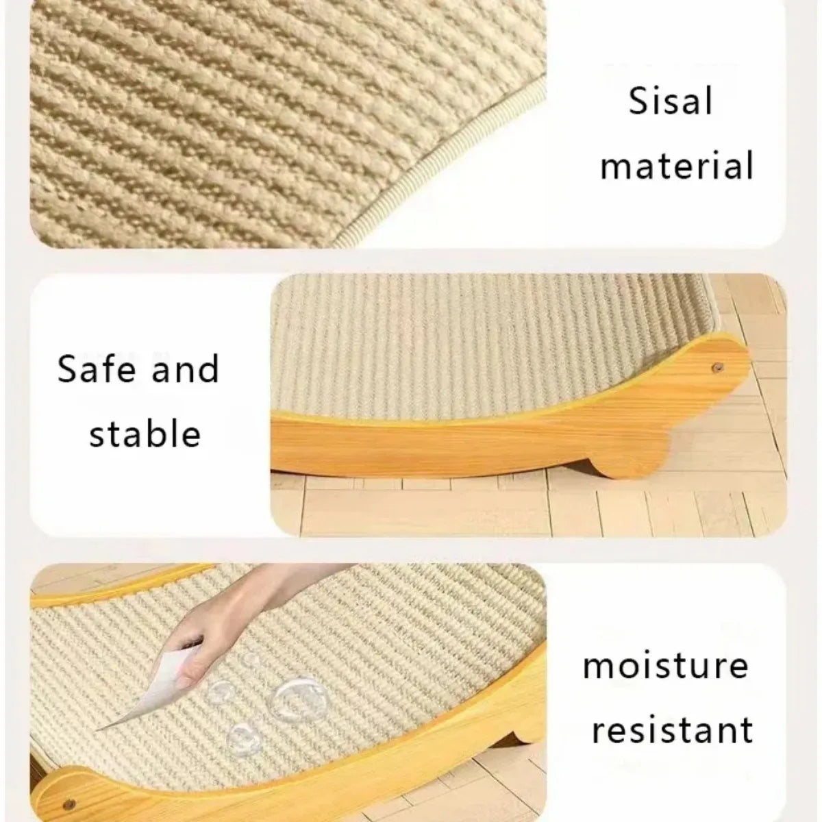 Wooden Cat Scratching Pad – Multifunctional Detachable Cat Scratch Board & Cozy Sleeping Bed, Durable Wear-Resistant Toy for Kittens & Cats.