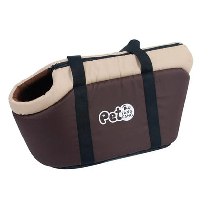 Soft-Sided Pet Carrier Bag – Breathable Travel Tote with Adjustable Strap & Comfortable Interior Pad for Cats and Small Pets.
