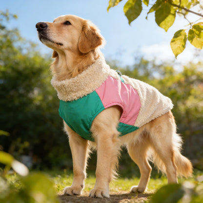 Warm Lambskin Dog Jacket – Soft & Comfortable Autumn and Winter Pet Coat for Dogs.