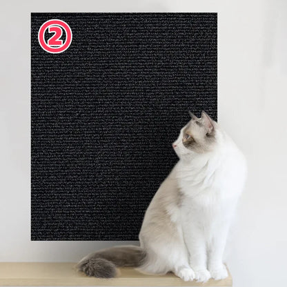 Self-Adhesive Cat Scratch Board Carpet – DIY Trimmable Wall & Sofa Protector for Cats, Anti-Scratch Pad for Claw Sharpening & Furniture Protection.