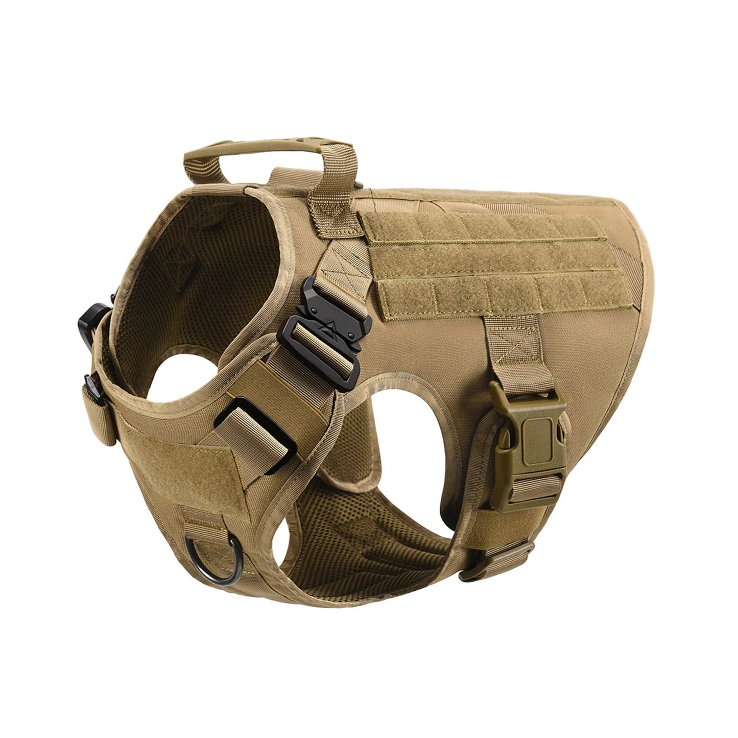 Tactical Dog Harness Set – MOLLE Vest with Collar & Leash, Training & Walking Gear for Medium & Large Dogs like German Shepherds.