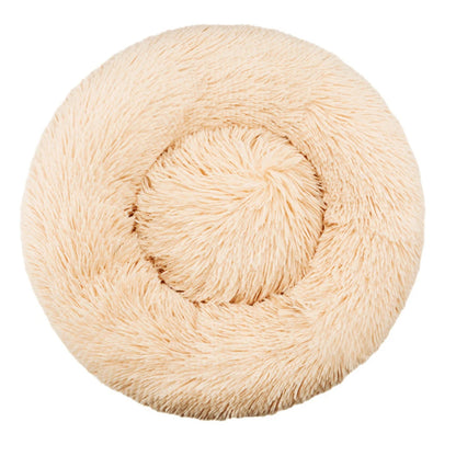 Round Plush Pet Bed – Super Soft Winter Warm Sleeping Bed for Cats & Dogs, Available in 6 Sizes (40–90cm) for Small to Large Pets.