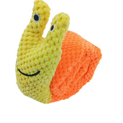 Dog Puzzle Feeder Toy – Interactive Plush Squeaky Snail Toy for Puppies & Dogs, Durable Foldable Pet Training & Treat Toy.