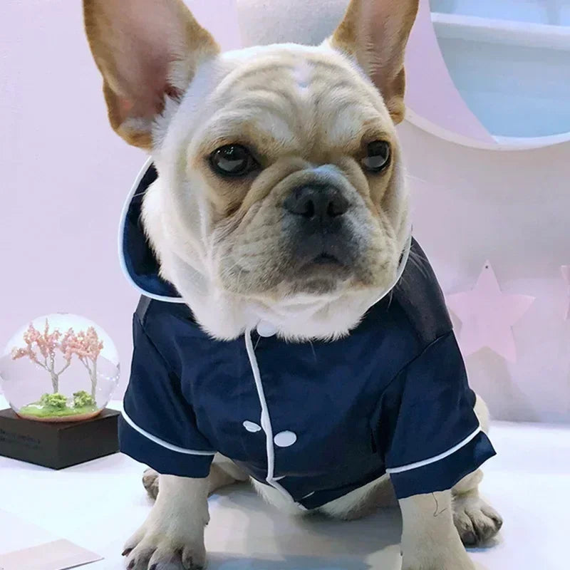Soft Silk Pet Pajamas – Comfortable Dog & Cat Sleepwear Shirt for Small Pets, Lightweight Cozy Home Clothing.