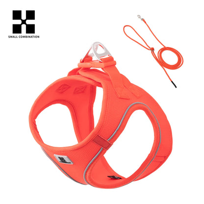 Adjustable Reflective Dog Harness & Leash Set – Comfortable Pet Vest for Small & Medium Dogs & Cats, Ideal for Outdoor Walking.