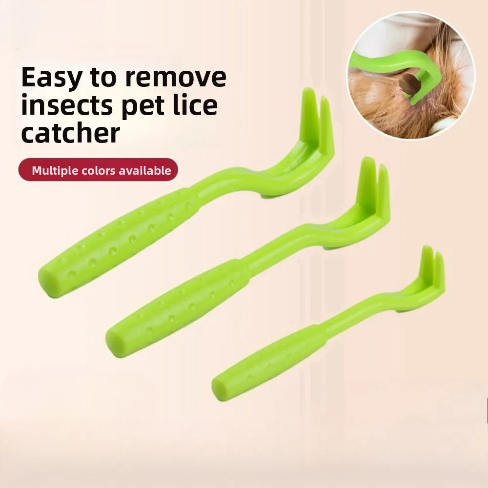 1/3PCS Tick & Flea Remover Tool Set – Portable Hook & Tweezer Extractor for Dogs & Cats, Practical Pet Grooming Accessory.