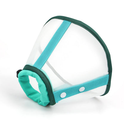 Fashion Contrast Color Pet Elizabethan Collar – Protective Recovery Cone for Cats & Dogs, Ideal for Grooming & Post-Surgery Care.