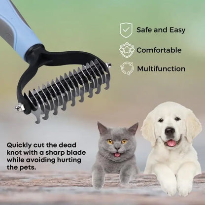 Professional Pet Grooming Comb – Dog & Cat Hair Removal Brush for Shedding, Fur Trimming & Puppy Grooming Care.