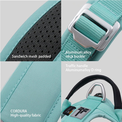 Adjustable Reflective No-Pull Pet Harness – Comfortable Nylon Dog Harness for Walking & Running Control for Small Dogs.