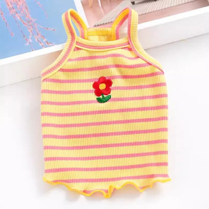 Fashion Pet Suspender Vest – Breathable Lightweight Summer Shirt for Dogs & Cats, Casual Puppy Pet Costume Clothing.