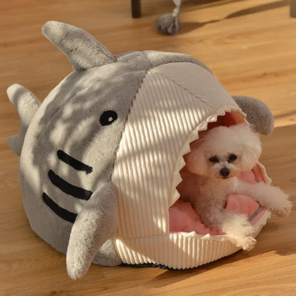 Winter Warm Cat Cave Bed with Soft Cushion, Portable Pet Tent House for Kittens, Cats, and Small Dogs.
