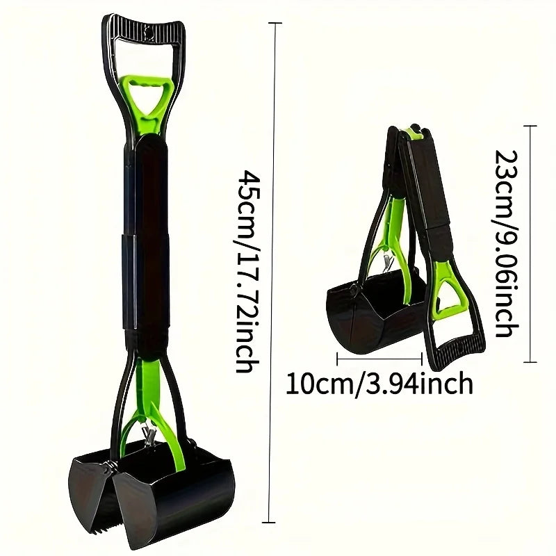 Portable Foldable Dog Poop Scooper – No-Bend Pet Waste Pickup Tool for Small & Large Dogs, Ideal for Outdoor Walking & Lawn Cleaning.