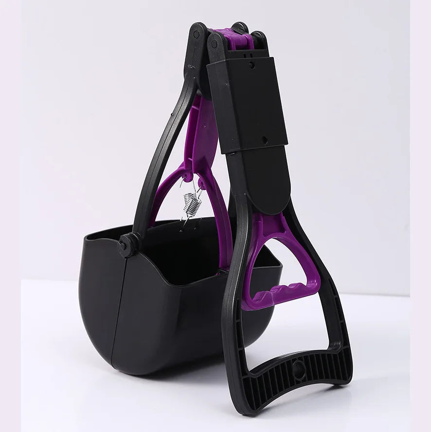 Portable Foldable Dog Poop Scooper – No-Bend Pet Waste Pickup Tool for Small & Large Dogs, Ideal for Outdoor Walking & Lawn Cleaning.