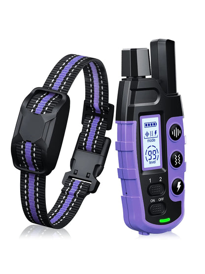 3300FT Remote Dog Training Collar – Waterproof Rechargeable Training Collar with Vibration & Static Stimulation for Dogs 5–120 lbs