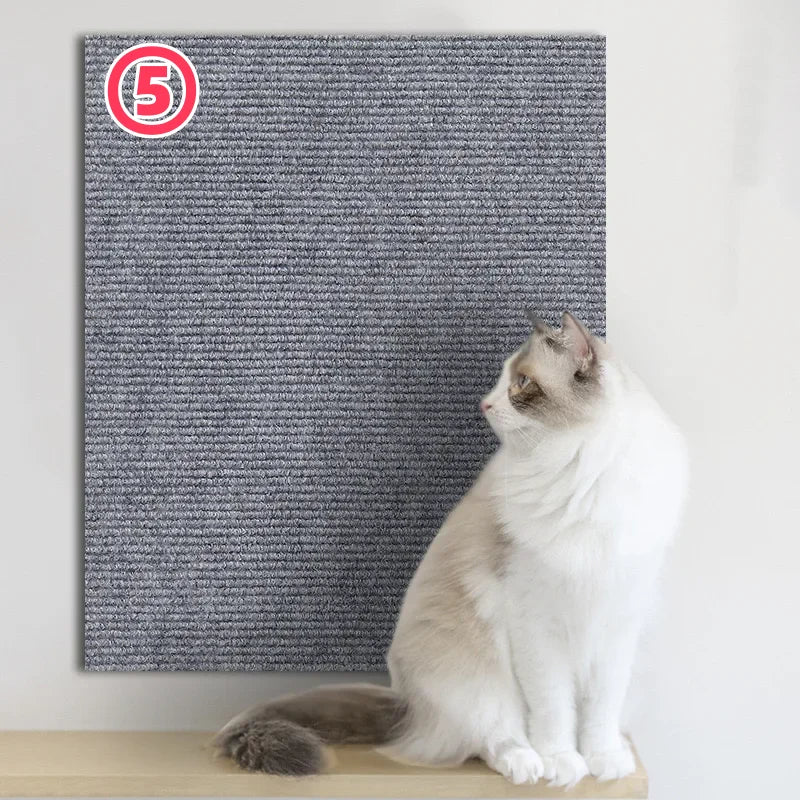 Self-Adhesive Cat Scratch Board Carpet – DIY Trimmable Wall & Sofa Protector for Cats, Anti-Scratch Pad for Claw Sharpening & Furniture Protection.