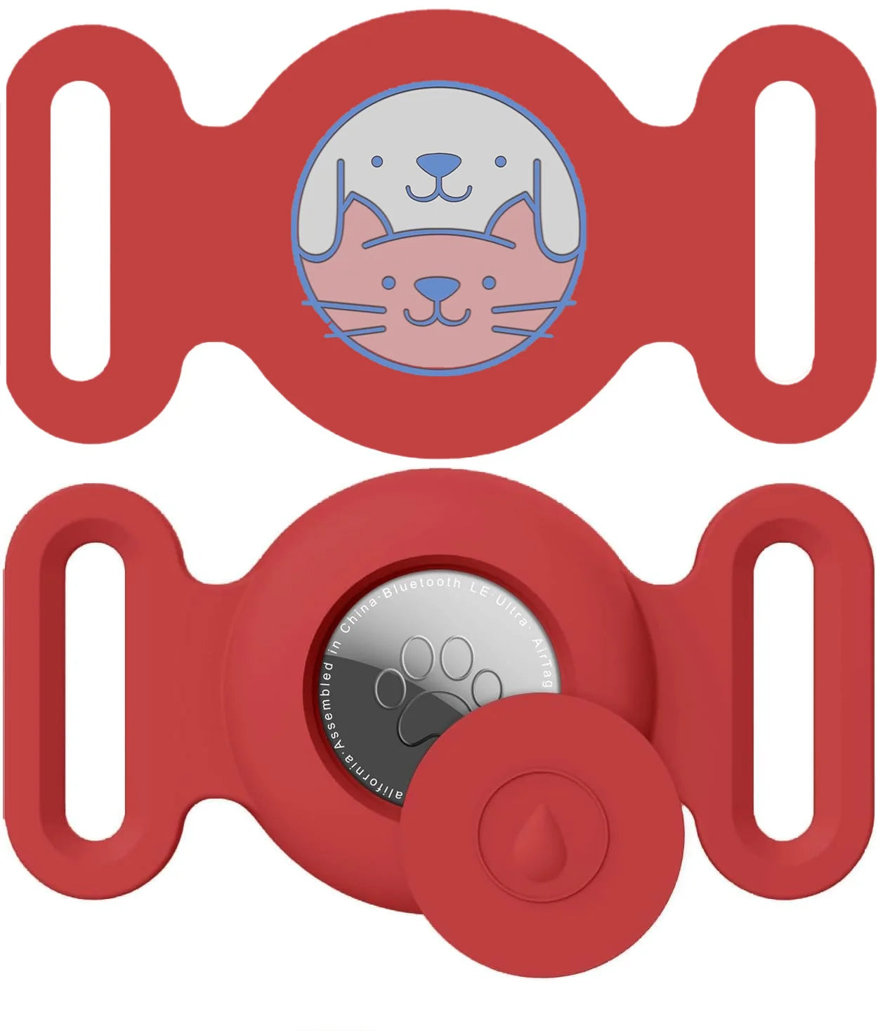 AirTag Pet Collar Holder – Silicone Anti-Lost Protective Case for Dog & Cat Collars, Secure Tracker Mount for Pets.