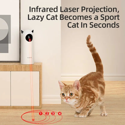 ROJECO Automatic Cat Laser Toy – Interactive Smart LED Teasing Toy for Indoor Cats, Handheld Electronic Pet Play Accessory.