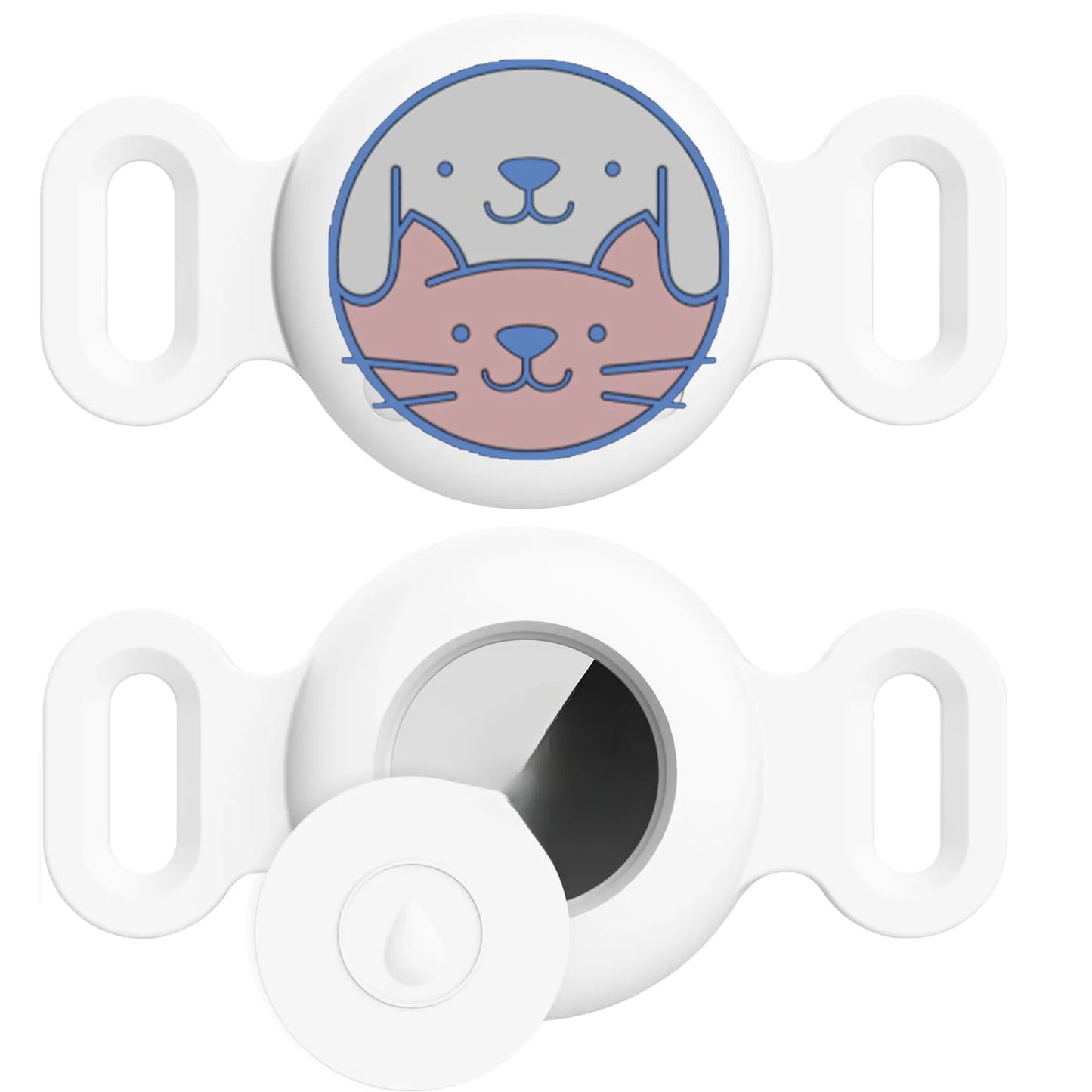 AirTag Pet Collar Holder – Silicone Anti-Lost Protective Case for Dog & Cat Collars, Secure Tracker Mount for Pets.
