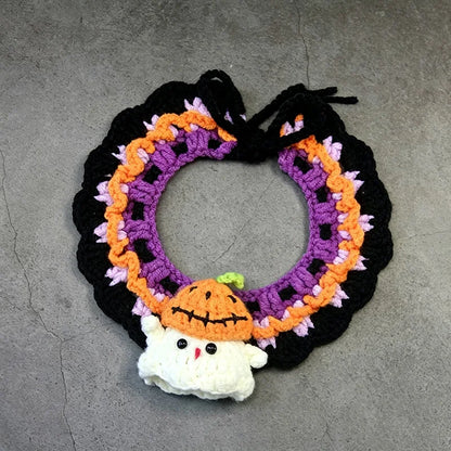 Halloween Pet Bandana Collar – Festive Holiday Scarf Bib for Dogs, Puppies & Cats.