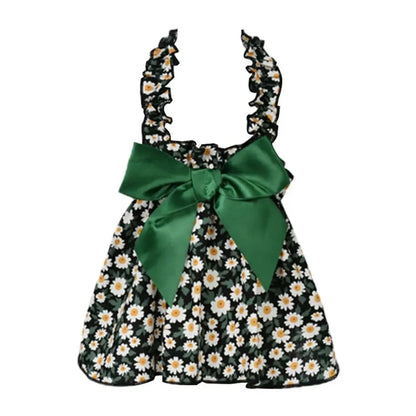 Fashion Pet Princess Dress – Sleeveless Floral Summer Dress for Cats & Small Dogs, Cute Puppy Skirt for Chihuahua & Bichon.