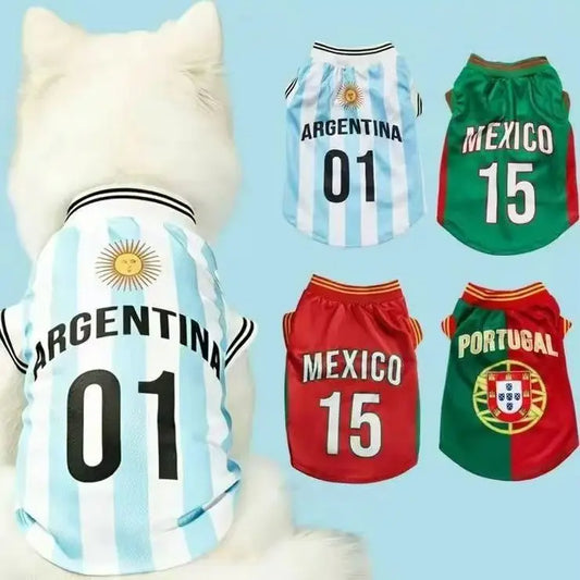 Dog Sports Jersey – Breathable Mesh Football & Basketball T-Shirt for Large Dogs, Puppies & Cats, Lightweight Summer Pet Clothing.