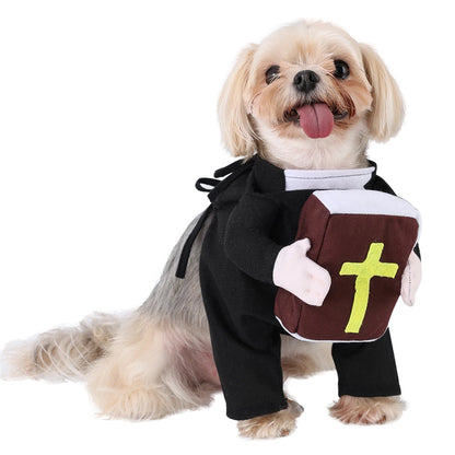 Halloween Pet Cosplay Costume – Funny Jesus Dress-Up Party Outfit for Small & Medium Dogs, Cats, Yorkies & Chihuahuas.