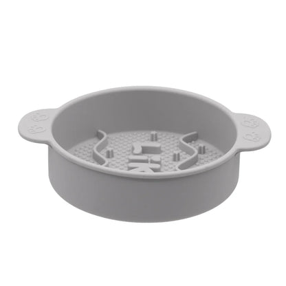 Pet Slow Feeder Bowl – Anti-Choking Non-Slip Silicone Food Bowl for Cats & Dogs, Durable Slow Eating Feeder Design.