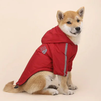 Reflective Waterproof Dog Coat – Warm Cotton Hooded Jacket for Small Dogs, Autumn & Winter Pet Clothing.