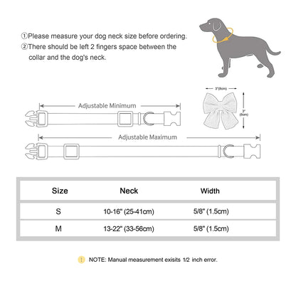 Personalized Pet ID Collar – Cute Big Bowtie Collar with Free Engraving for Small & Medium Dogs & Cats, Stylish Pet Accessory.