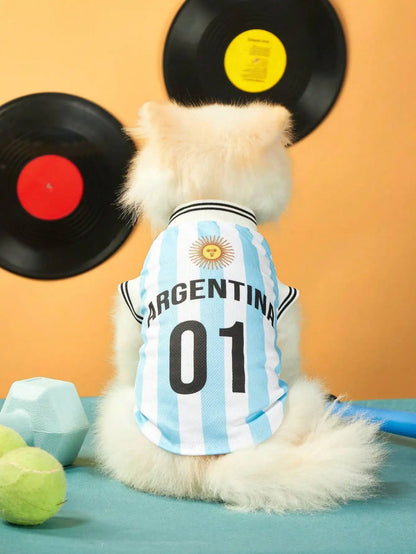 Pet Sports Jersey –  Athletic Outfit for Dogs & Cats, Lightweight Sportswear Clothing.