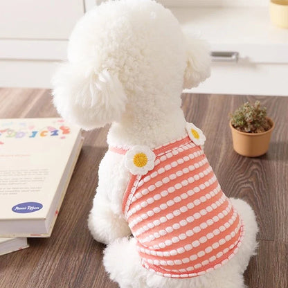 Fashion Pet Suspender Vest – Breathable Lightweight Summer Shirt for Dogs & Cats, Casual Puppy Pet Costume Clothing.