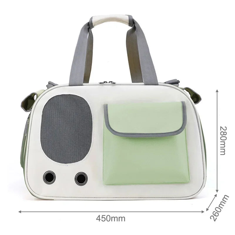 Foldable Airline-Approved Pet Carrier Bag – Durable Oxford Fabric Travel Tote with Ventilation for Small Dogs, Cats.