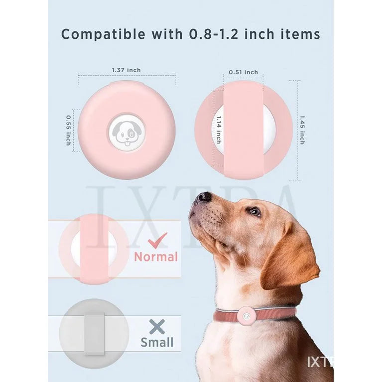 AirTag Pet Collar Holder – Silicone Anti-Lost Protective Case for Dog & Cat Collars, Secure Tracker Mount for Pets.