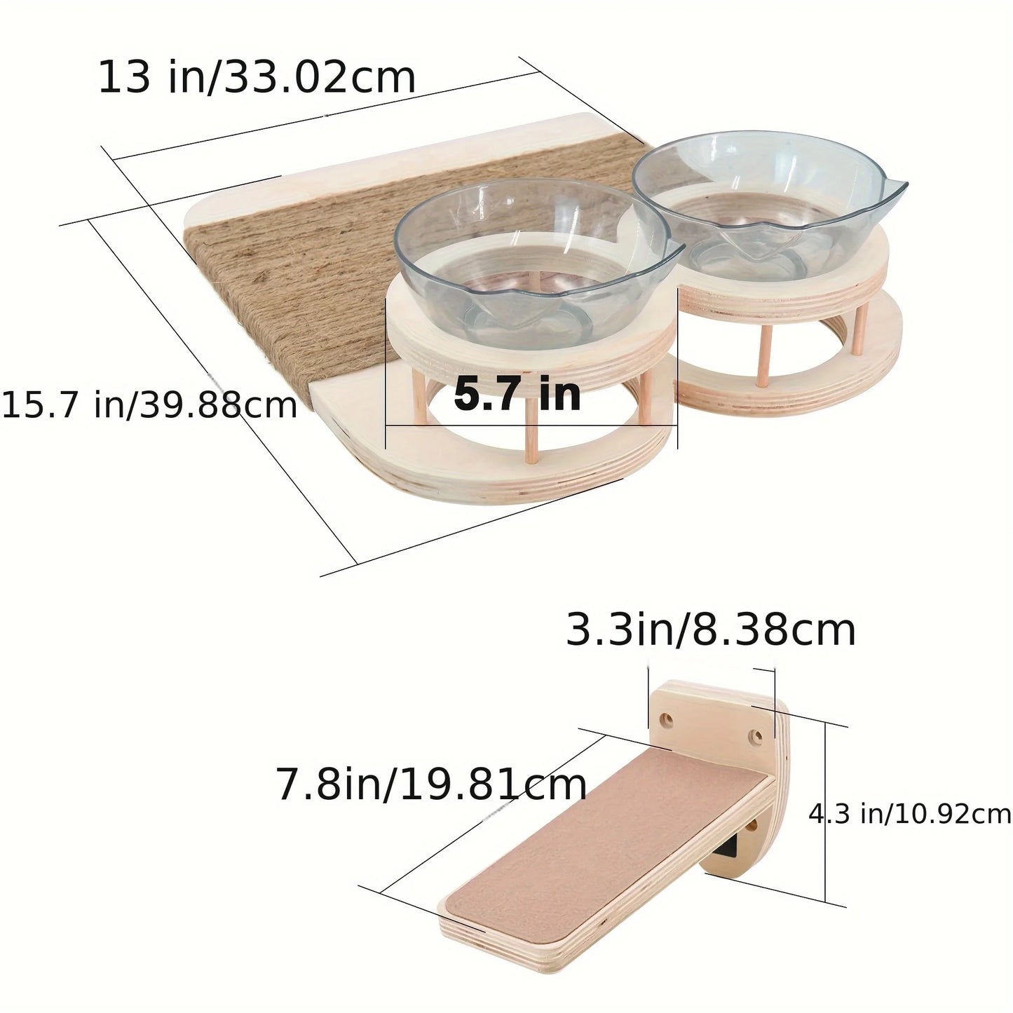 Cat Wall Shelves Set – 3-Step Climbing Shelves with Cat Hammock, Perches, Plush Cove & Dual Food Shelves for Indoor Cats.
