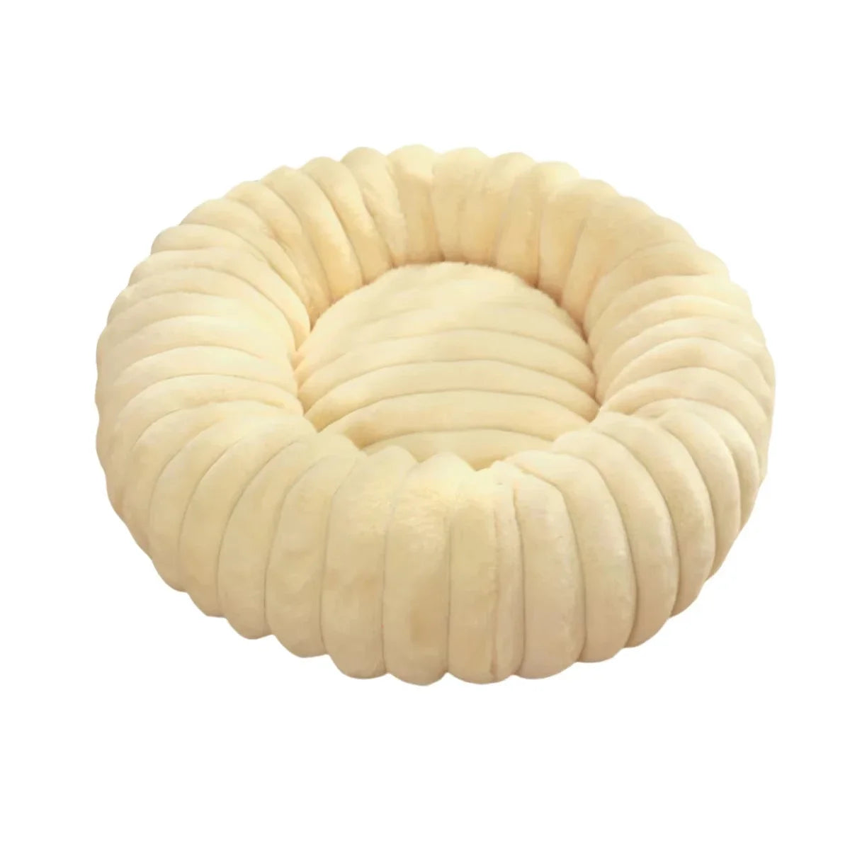 40–70cm Round Plush Pet Bed – Super Soft Warm Sleeping Bed for Cats & Medium Dogs