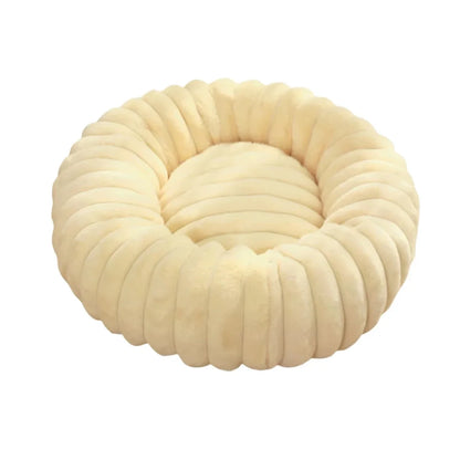 40–70cm Round Plush Pet Bed – Super Soft Warm Sleeping Bed for Cats & Medium Dogs