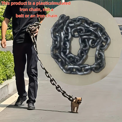 1PC 70-Inch Funny Dog Rope Prop – Durable Foam Chain Leash Photo Prop & Cute Pet Decoration Accessory.