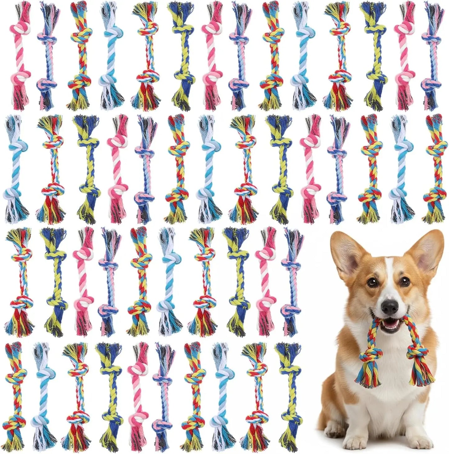 Interactive Tug of War Dog Toy – Braided Cotton Rope for Pulling, Chewing & Fun Bonding Play with Your Pet.