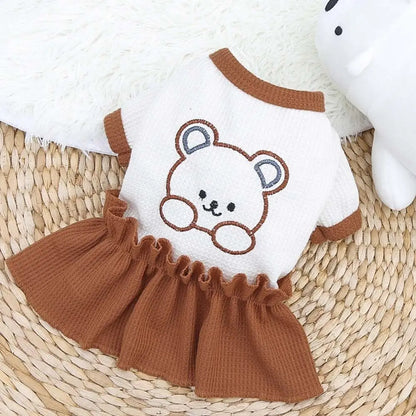 Soft Pet Shirt – Lightweight Spring & Summer T-Shirt & Skirt Outfit for Small to Medium Dogs & Cats, Cute Daily Wear Clothing.