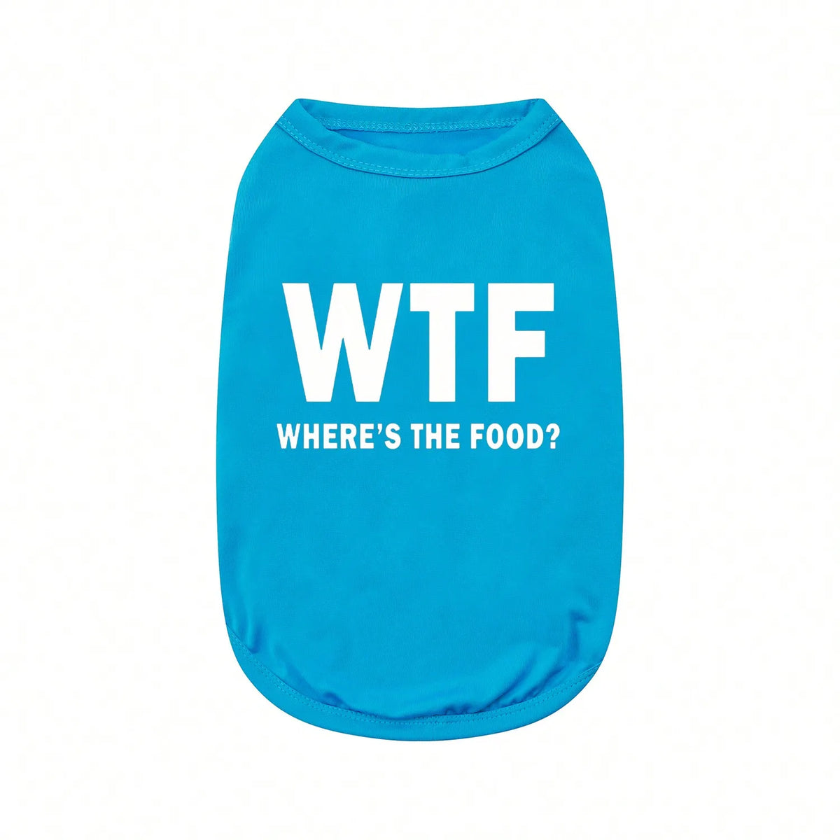Exclusive Dog Tank Top – Cute “Where’s the Food?” Back Print Pet Shirt for Dogs, and Cats, Soft & Comfortable Everyday Wear