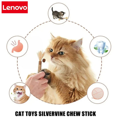 Lenovo Cat Silver Vine Chew Stick – Natural Catnip Dental Care Toy for Teeth Grinding, Bite Resistance & Tooth Cleaning for Cats