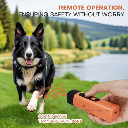 Rechargeable Ultrasonic Dog Repeller – Anti-Barking Training Device with LED Flashlight for Safe Dog Deterrent & Behavior Control.