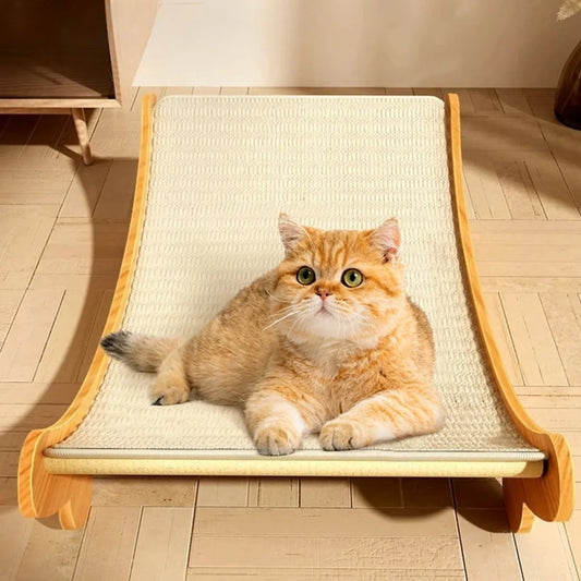 Wooden Cat Scratching Pad – Multifunctional Detachable Cat Scratch Board & Cozy Sleeping Bed, Durable Wear-Resistant Toy for Kittens & Cats.