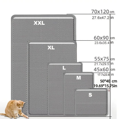 Double-Layer EVA Cat Litter Mat – Lightweight, Odor-Resistant, Non-Slip & Easy to Clean.
