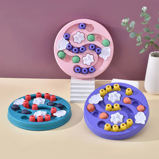 Interactive Dog Puzzle Toy – Slow Feeder Food Dispenser for Dogs & Cats, IQ Training Game with Non-Slip Design for Healthy Eating.