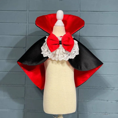 Halloween Vampire Cape Costume – Prince Cosplay Dress-Up Outfit for Small & Medium Dogs.